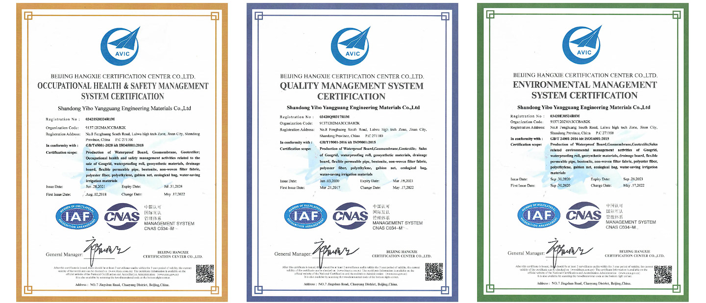 Geomembrane certification